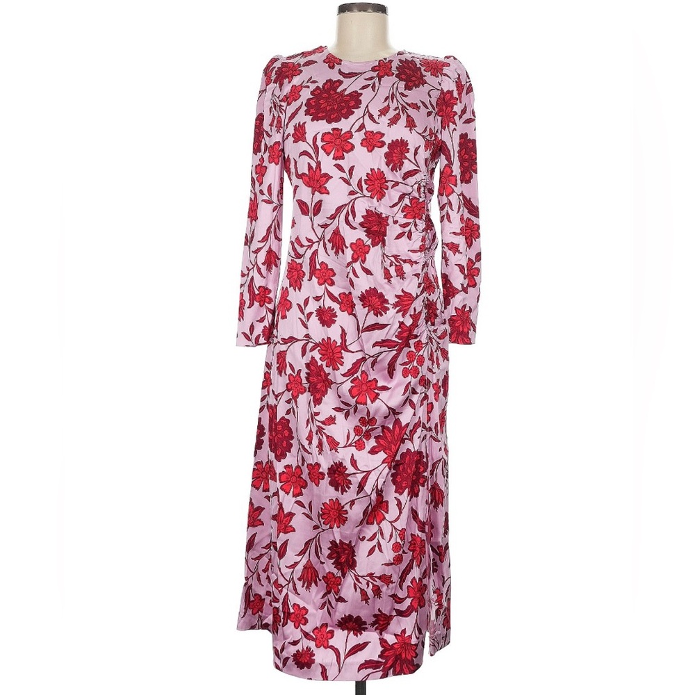 Ann Taylor Red and Pink Floral dress